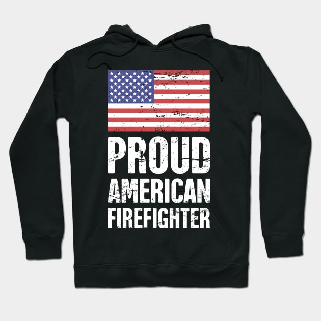 Proud American Firefighter Hoodie by MeatMan